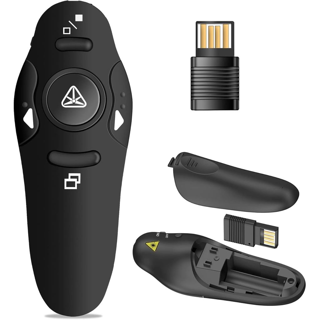 Presentation Clicker Wireless Presenter Remote USB Control Powerpoint PPT Clicker, Laser Pointer RF 