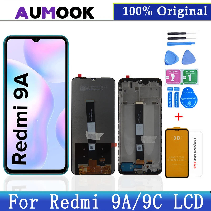 6.53 "ขนาดเดิม LCD สําหรับ Redmi 9A จอแสดงผล M2006C3LC Touch Screen Digitizer สําหรับ Redmi 9A 9C จอ