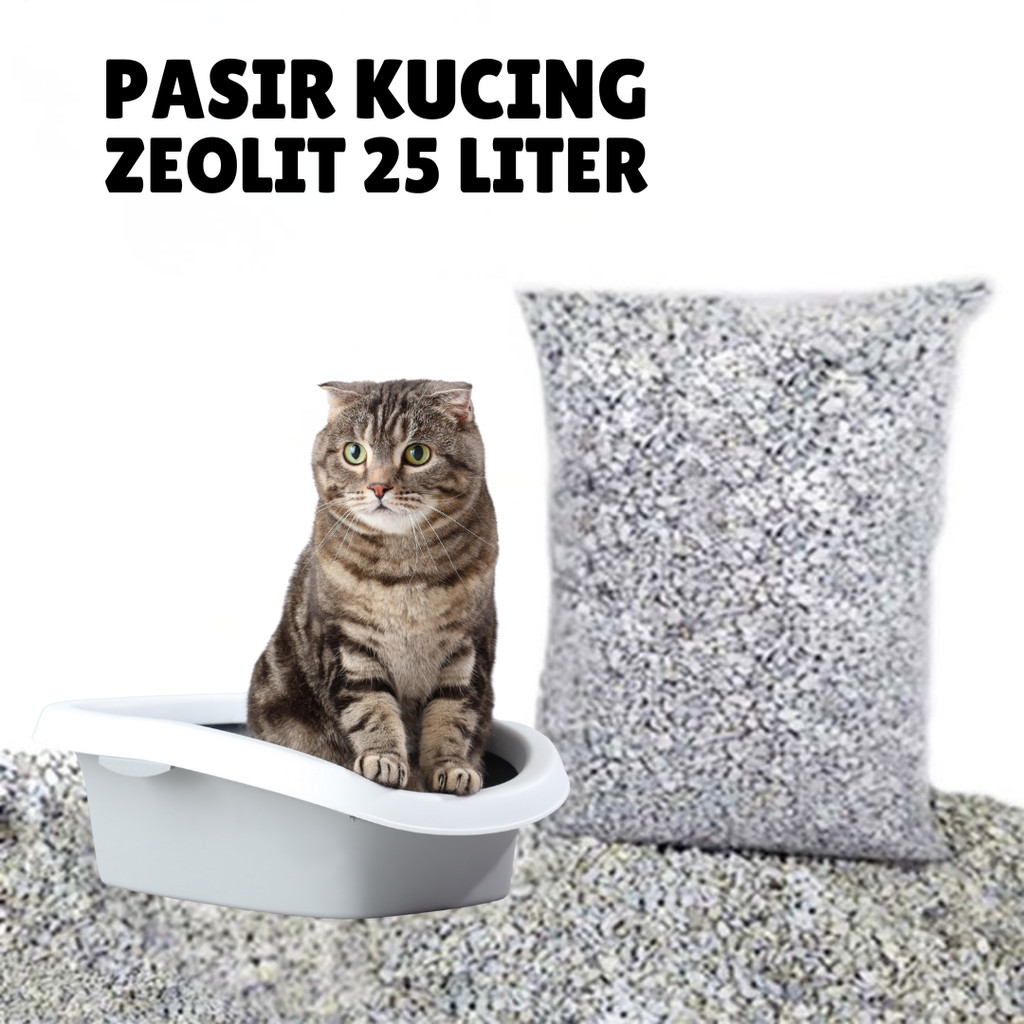 ZEOLITE CAT SAND 25 LITERS / CAT SAND CLUMBAR GRANULES / CAT LITTER