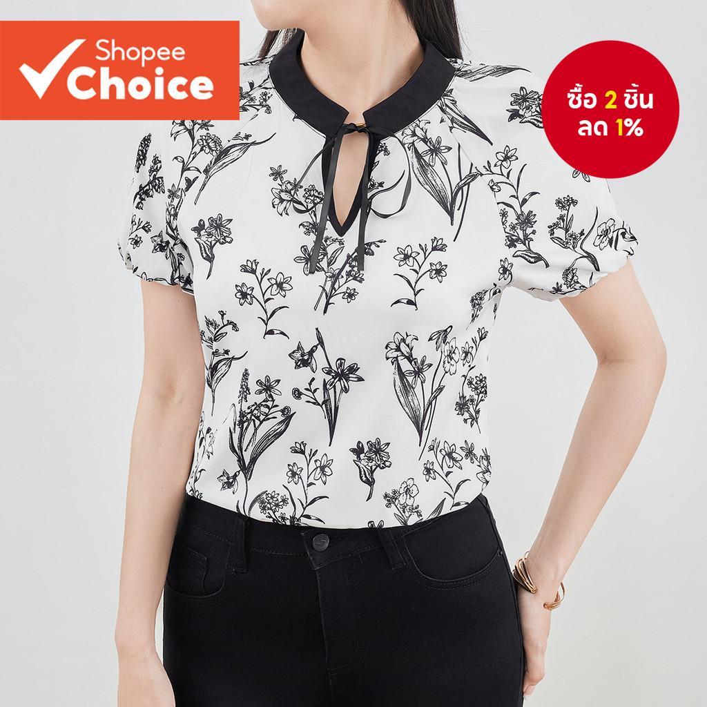 ผู้หญิง Boho เสื้อ Colorblock Lace Up นุ่มสบายฤดูใบไม้ผลิ/ฤดูร้อนเสื้อ L137ED015