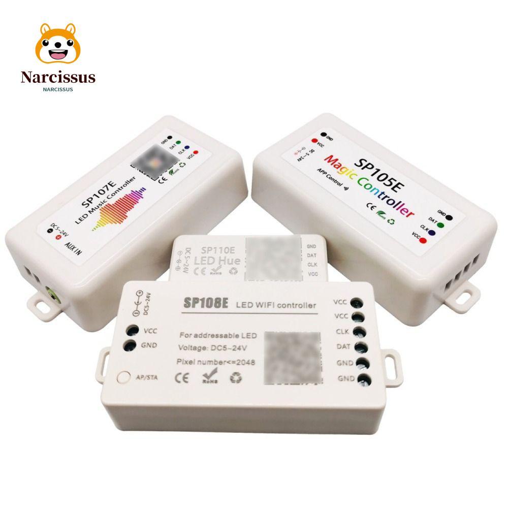 NARCISSUS LED พิกเซล Strip Controller, SP105E SP107E SP108E DC5-24V ไฟ LED Controller, แอดเดรสสร้าง-