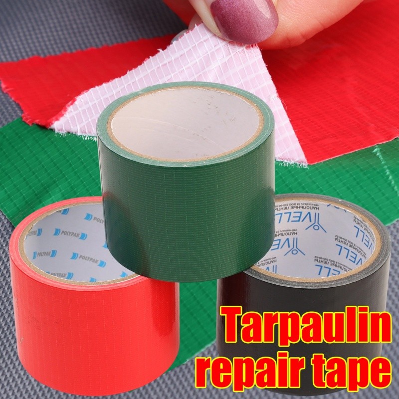 10เมตร/ม้วนผ้าใบกันน้ําซ่อมเทป-ความหนืดที่แข็งแกร่งทนทานเต็นท์ซ่อมแพทช์สําหรับกิจกรรมกลางแจ้ง