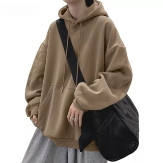 เสื้อกันหนาวมีฮู้ดผู้ชายแฟชั่นสีทึบสไตล์ฮ่องกงแขนยาวเสื้อแขน…