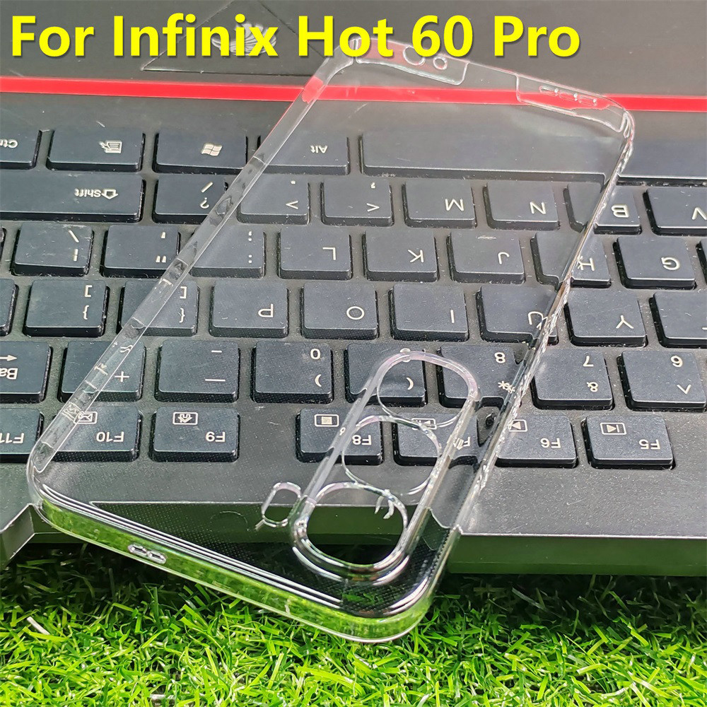 สําหรับ Infinix Hot 60 Hot60 Pro Plus 60Pro Glossy Crystal Hard PC Full Cover Clear Camera Protect Snap Case