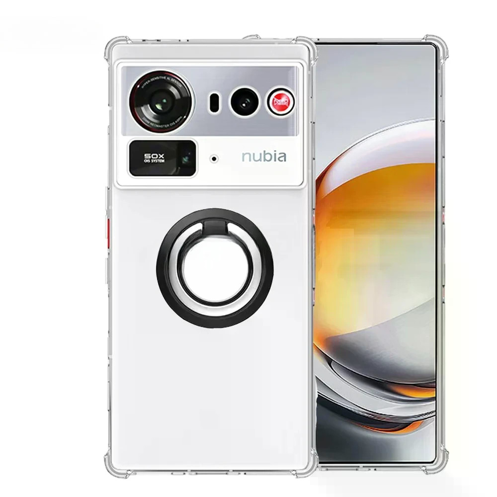 แหวนแม่เหล็กสําหรับ ZTE Nubia Z80 Ultra NX741J 5G Z70 Z70S Z60 Z50 Ultra โปร่งใสซิลิโคนนุ่มกันกระแทก