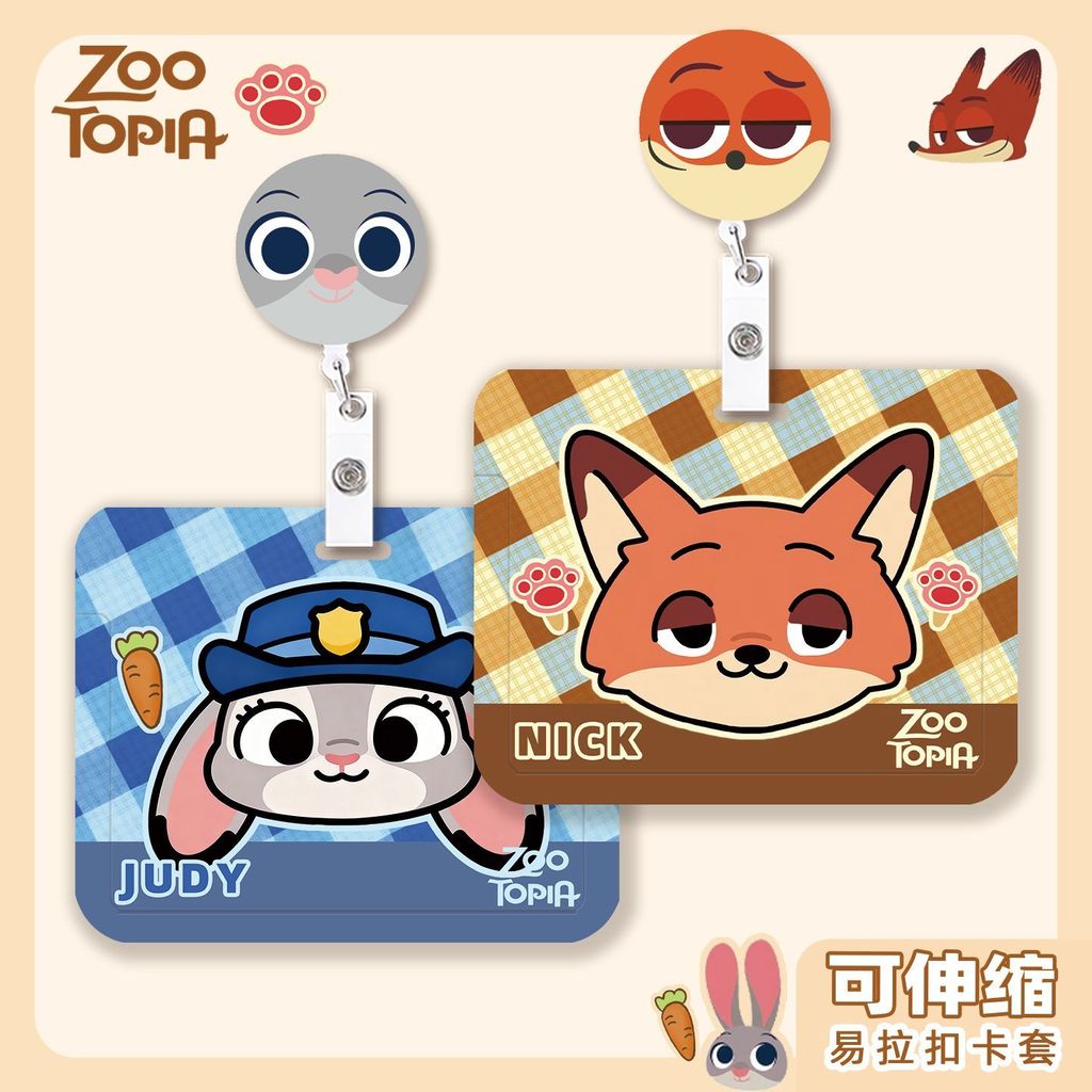 Nick Judy Retractable Easy Pull Buckle Card Holder Campus Card ID Card Connect Card Protective Case 