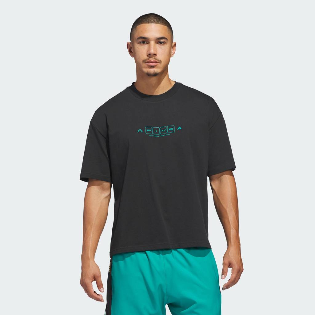 adidas Basketball Anthony Edwards World OF 5 Tee Men Black KF8973