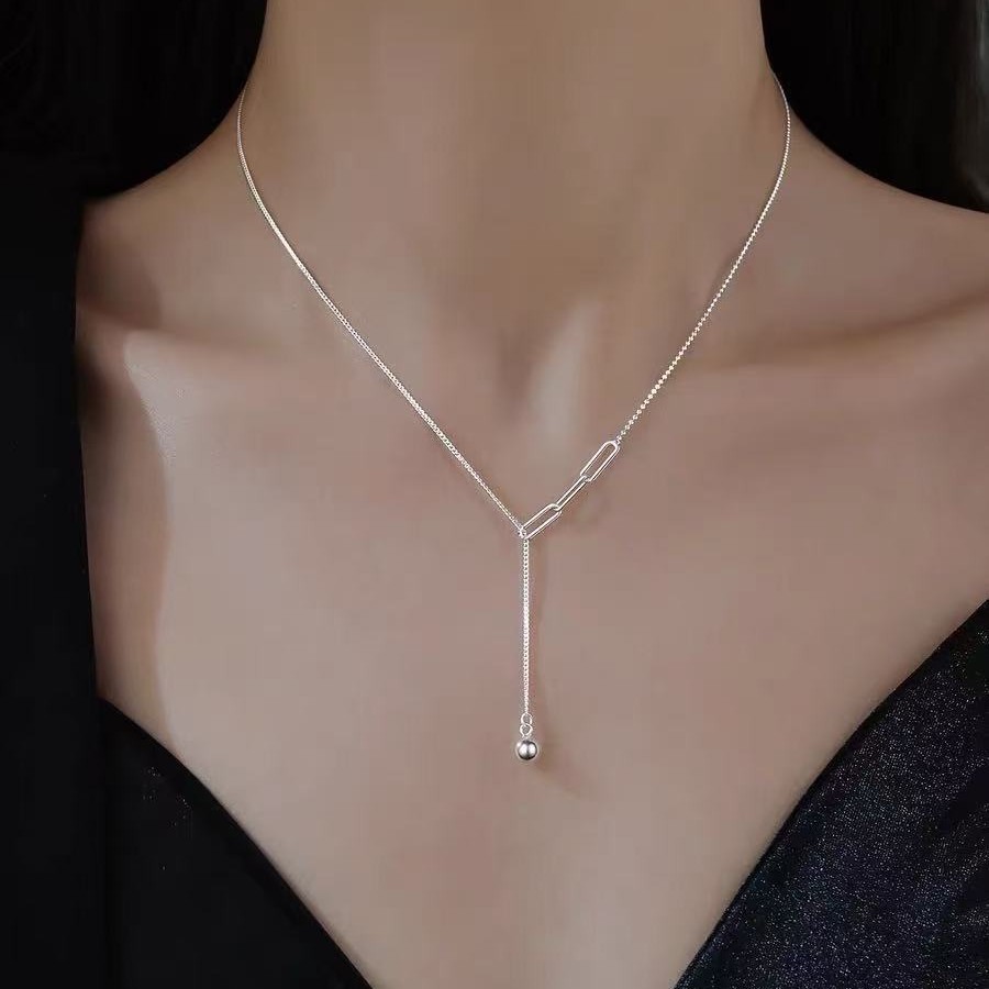 สร้อยคอมุกขนาดเล็ก S925 พลาทด์ สไตล์คลาสสิกสำหรับผู้หญิง ใหม่และขายดีในปี 2025 NWP9