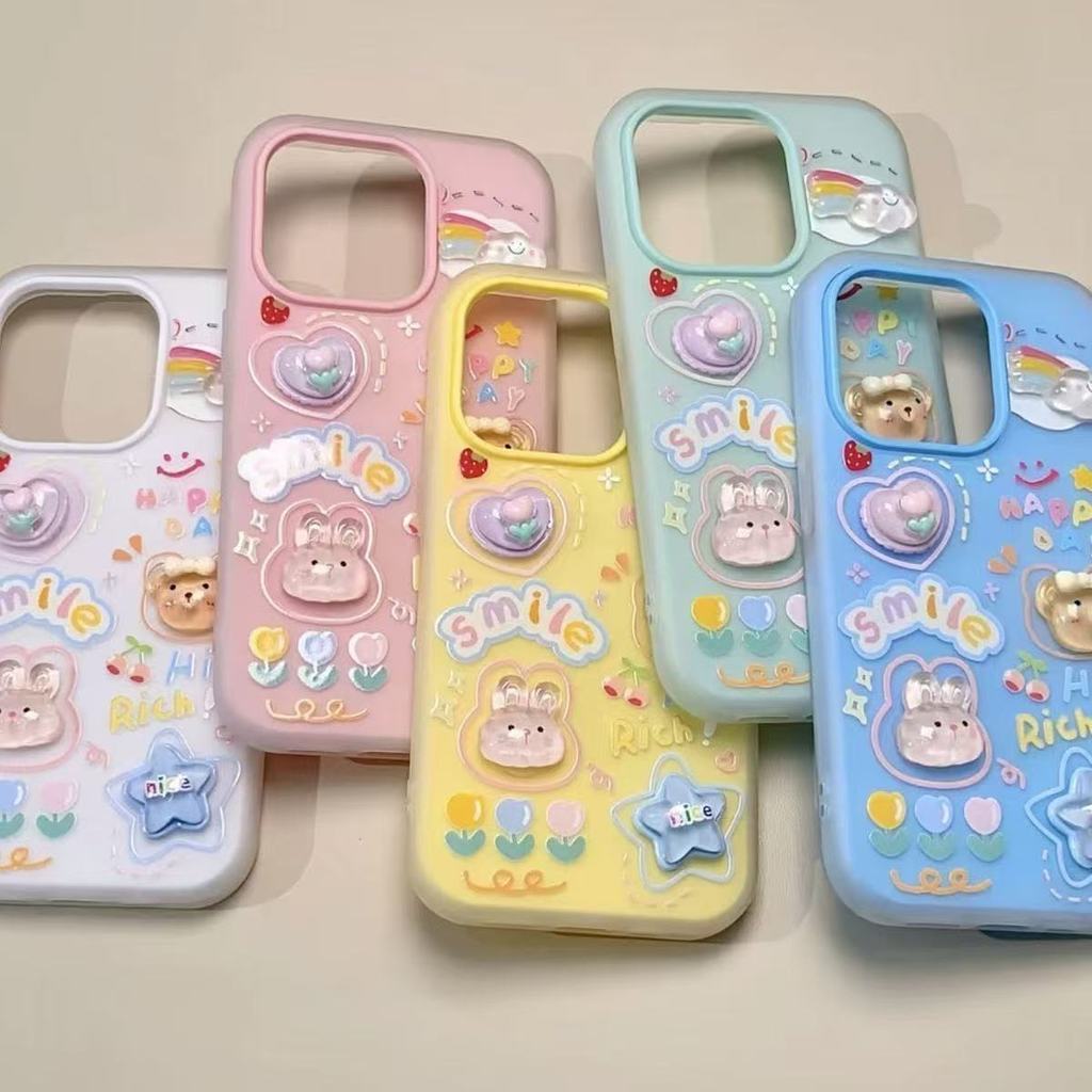 🌸GOOD🌸เคสโทรศัพท์ ดูดีเรียบง่ายลายน่ารักๆ  เหมาะสำหรับเคสไอโฟน iphone 11 17 16 Pro Max XR 12 13 14 15 สีชมพูสวยงาม#080