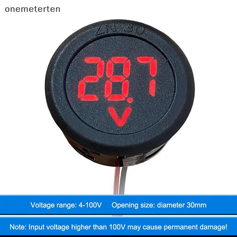 Rten กันน้ําโวลต์มิเตอร์ 4-100V LED จอแสดงผลดิจิตอลดิจิตอลรถแรงดันไฟฟ้า Current Meter โวลต์เครื่องตรวจจับเครื่องทดสอบ Pane N