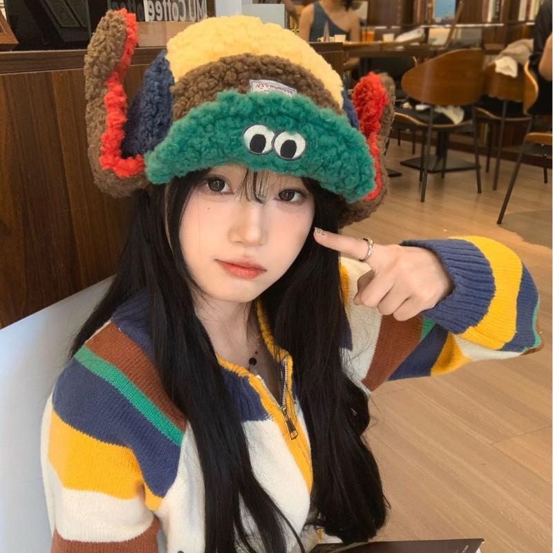 COD หมวกเนื้อแกะขนสัตว์ ออกแบบมาเพื่อกันลม ทำจากขนแกะ มีดีไซน์น่ารัก หมวกเด็ก - รูปที่ 3