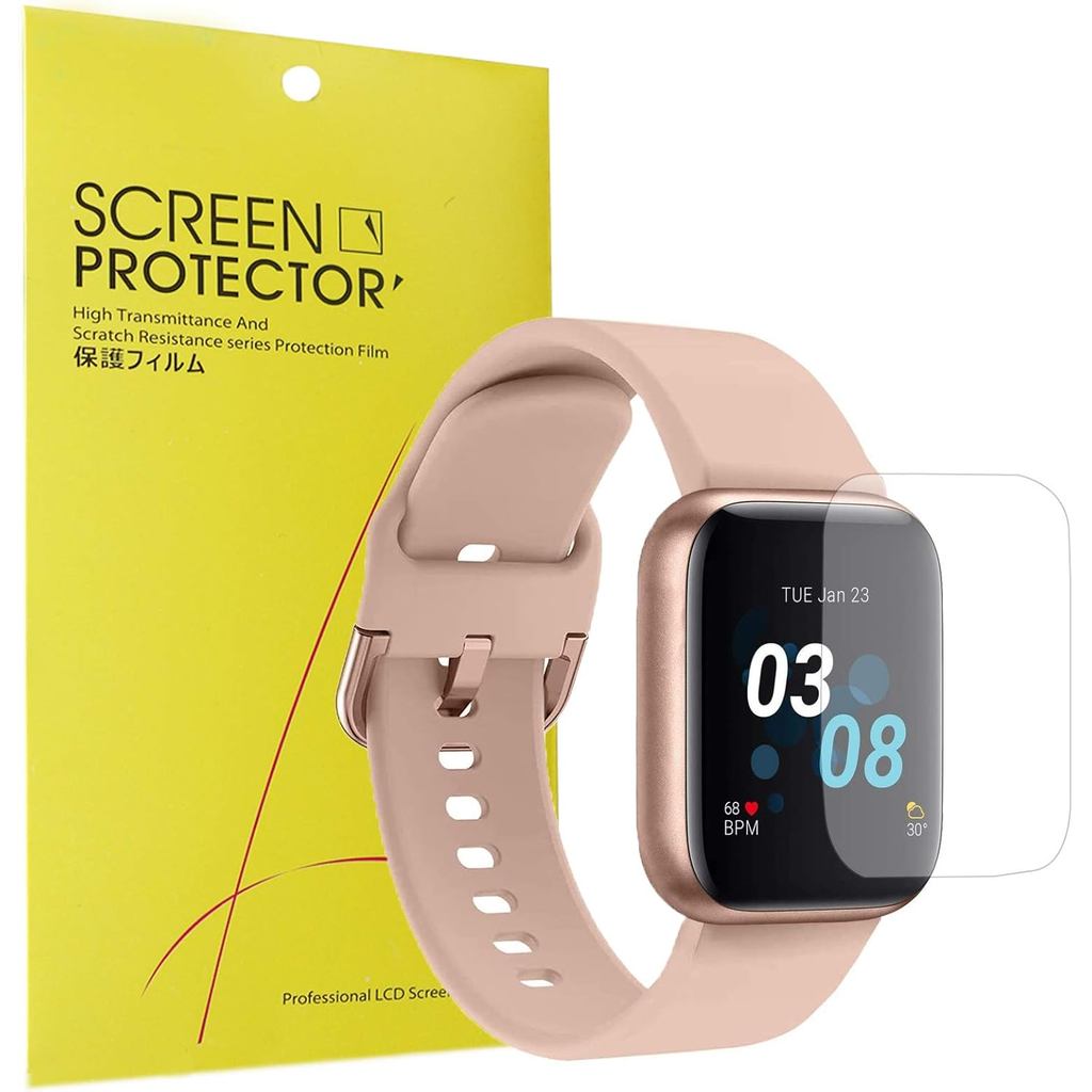 เข้ากันได้กับตัวป้องกันหน้าจอ iTouch Air 3 40 มม., Youkei [6 แพ็ค] ฟิล์มใส PET ครอบคลุมเต็มรูปแบบสํา