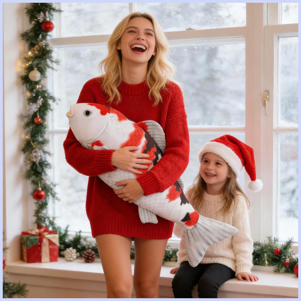 Fish Plush 29.5 นิ้ว Koi รูป Koi Fish Plush สําหรับเด็กผู้ใหญ่เด็กผู้หญิงแฟนวาเลนไทน์เด็กวันเกิด rin