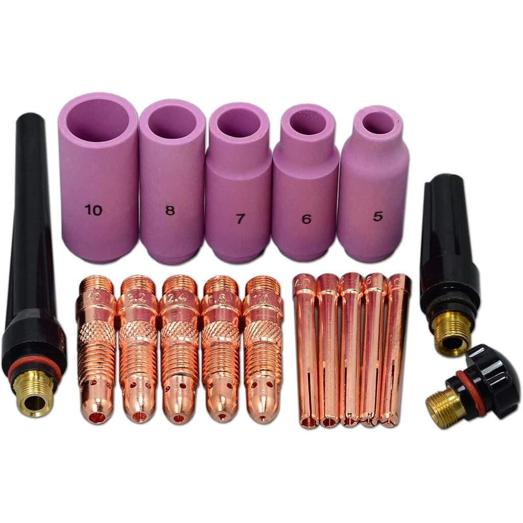 RIVERWELD TIG Collet Bodies และ Alumina หัวฉีดถ้วยเซรามิค 10N Series TIG กลับหมวก 57Y02 57Y03 57Y04 