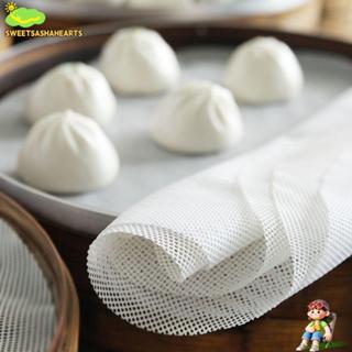 SWEETSASHA แผ่นขจัดน้ําซิลิโคน, แผ่นรองตาข่ายนึ่งทรงกลมแบบใช…