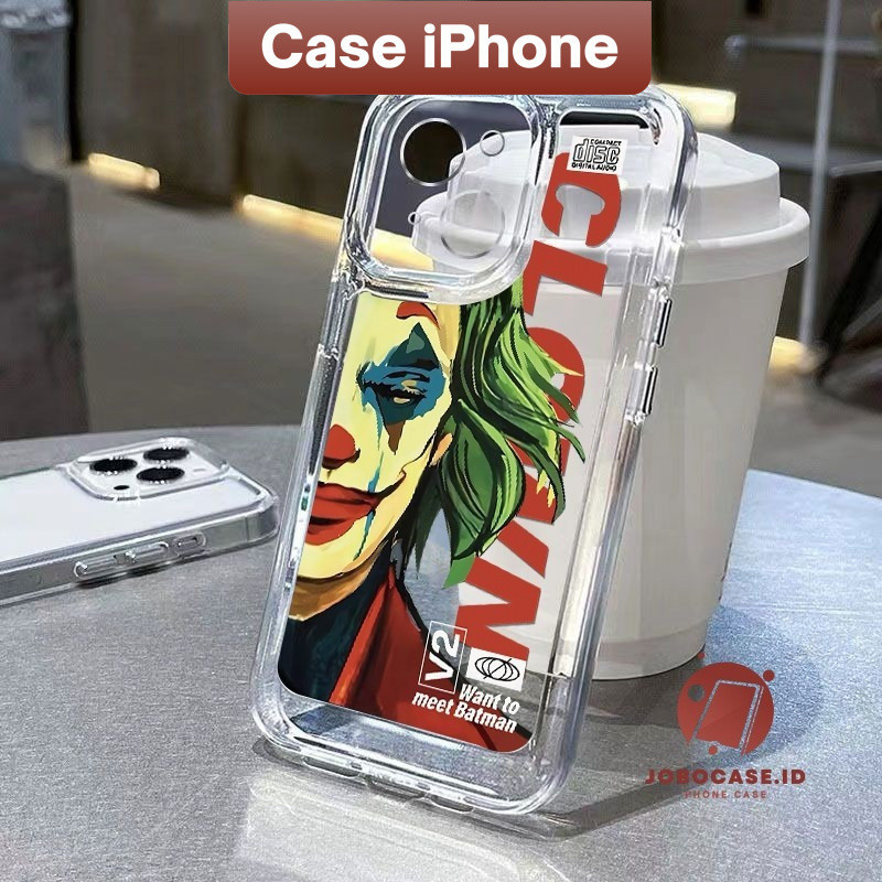 Joker Clown Case iPhone 16 15 Pro Max iPhone 14 ip 13 por 7P 8P 12 11 Pro Max XR SE 2022 7 8 Plus 14