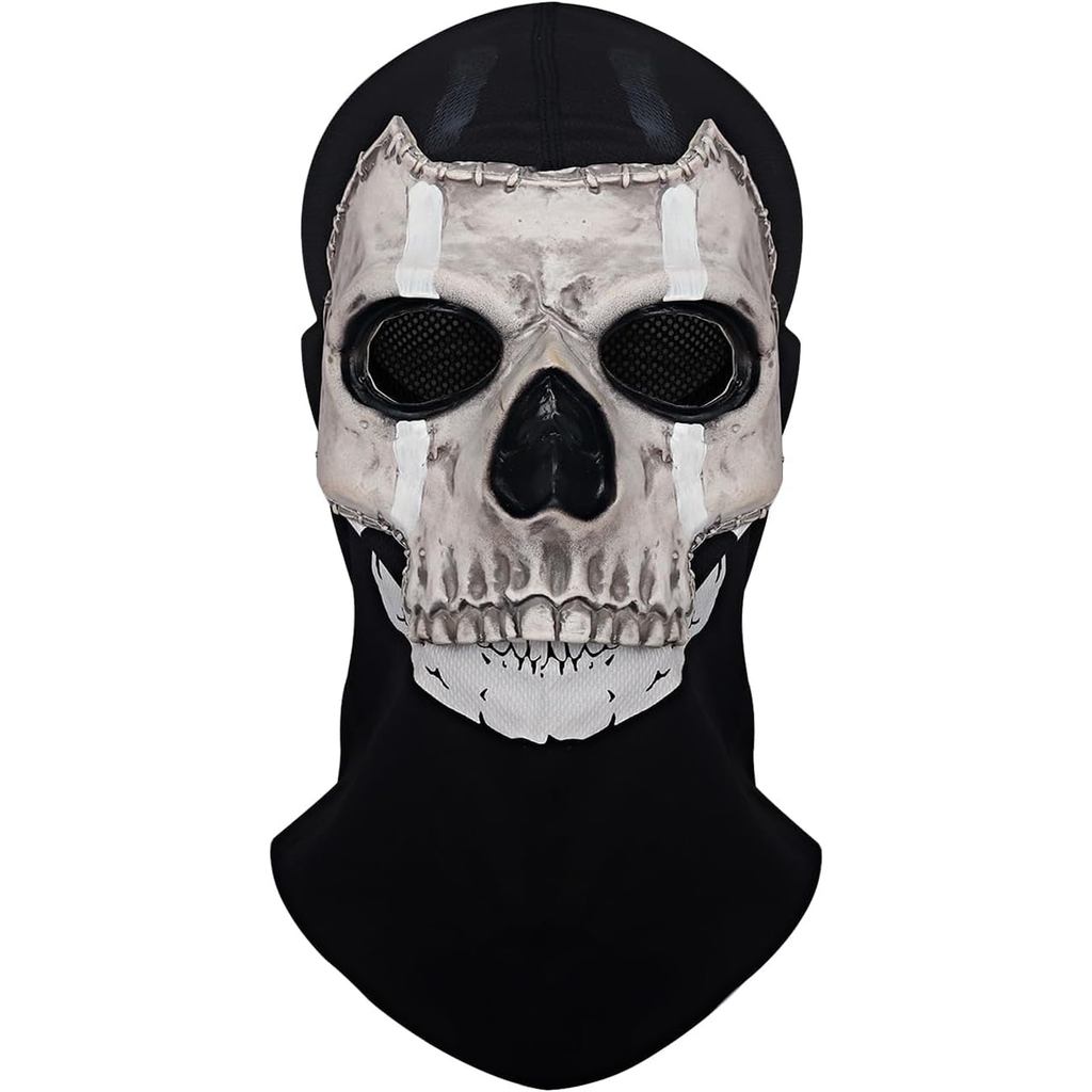 Joukavor Ghost Mask Skull Full Face Mask สําหรับผู้ใหญ่ฮาโลวีนคอสเพลย์