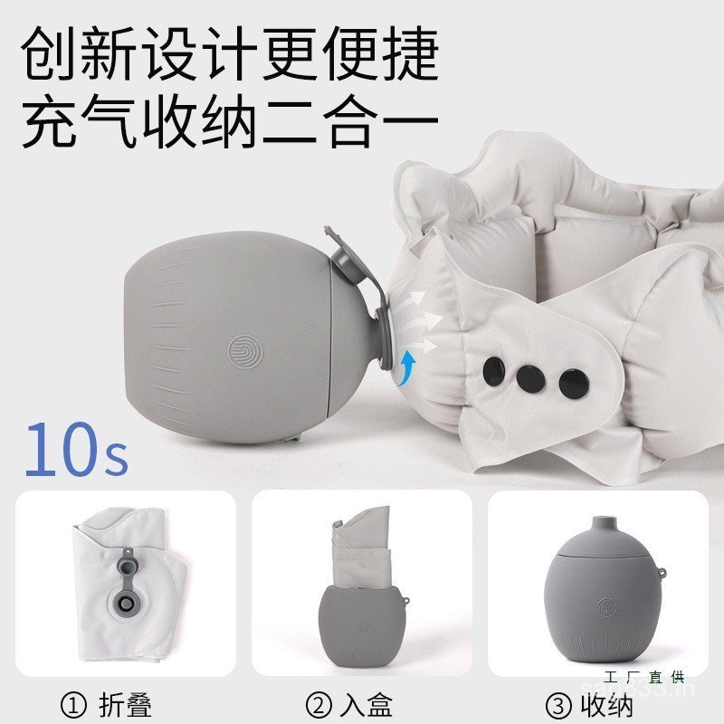 U-Shaped หมอนแบบพกพาเครื่องบินคอหมอน Push Handy เครื่องมือ Sleeping High-Rail U-Shaped Inflatable FT