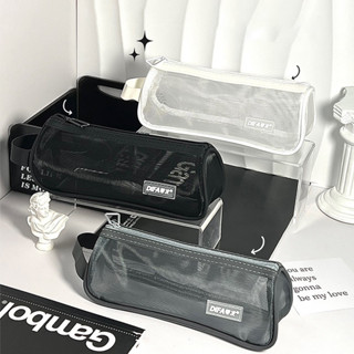 เรียบง่าย สีทึบ 3ง ยู รูปกรณีดินสอความจุขนาดใหญ่กล่องเก็บเคร…