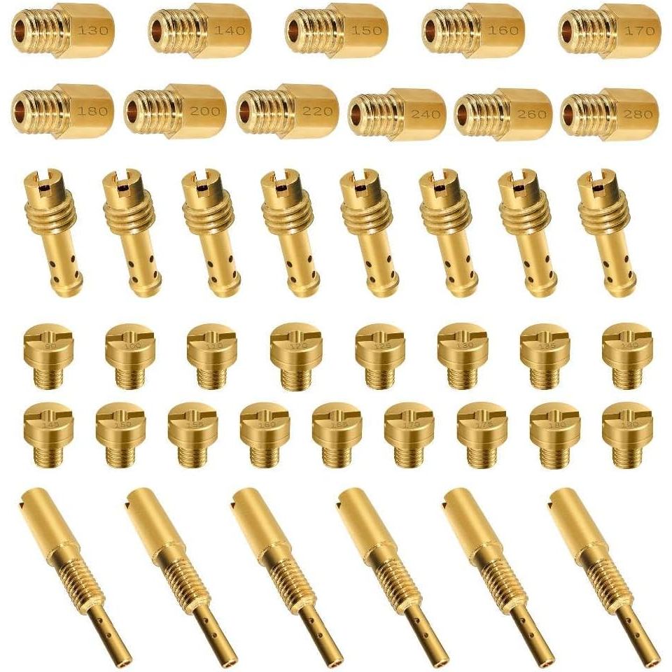 Strongthium 42 ชิ้นคาร์บูเรเตอร์ Jet Kit สําหรับ Mikuni หลักและนักบิน Slow Jet N100.604 VM28/486 VM4