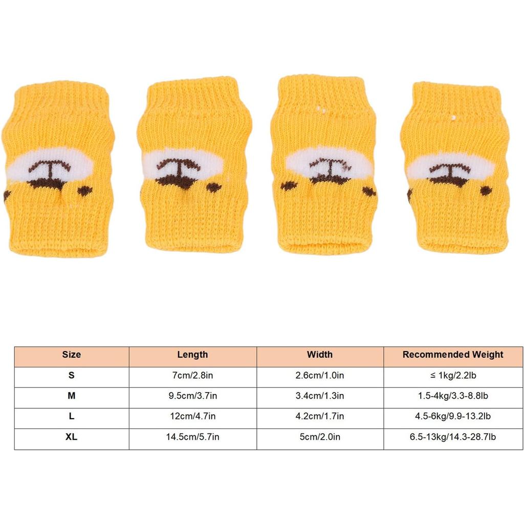 Zerodis 4pcs Pet Dog Elbow Protector, Elbow Support Wrap Pet Leg Warmers for Dogs Cats Knitted Dog E