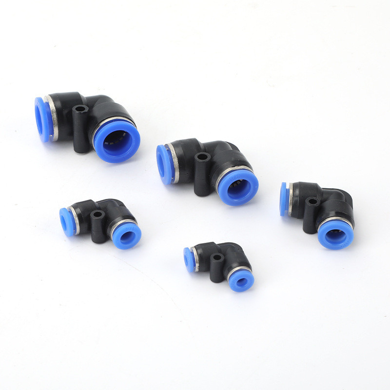 PV Joint นิ้วนิวเมติก PV4 PV6 Trachea Quick Plug Joint PV8 PV10 L ประเภทปลั๊กตรง PV12 พลาสติก