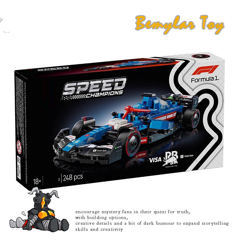 Bemular Hobby BM1X ใช้งานร่วมกับ Speed Champions Visa Cash App VCARB 01 F1 77246 Building blocks EQ1