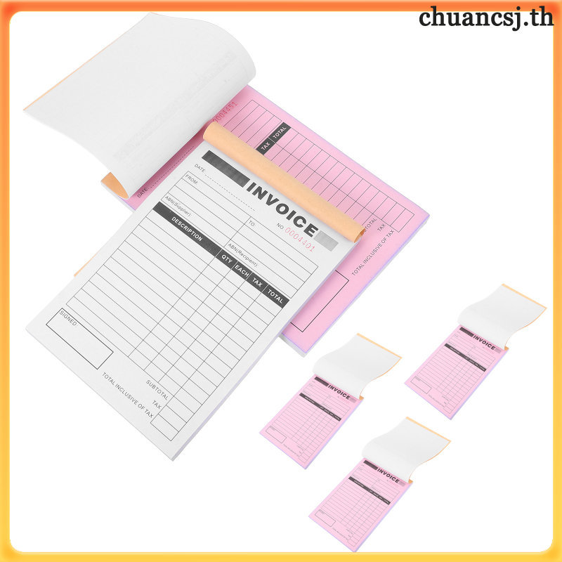 🏠 สมุดบันทึกใบเสร็จรับเงิน 5 ชิ้น ขนาดกะทัดรัด พกพาสะดวก สำหรับช่างฝีมือและช่างภาพ Order Receipt Boo