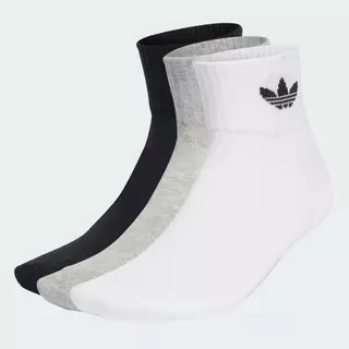 adidas Lifestyle Mid Crew Socks 3 Pairs Unisex White IJ5612
