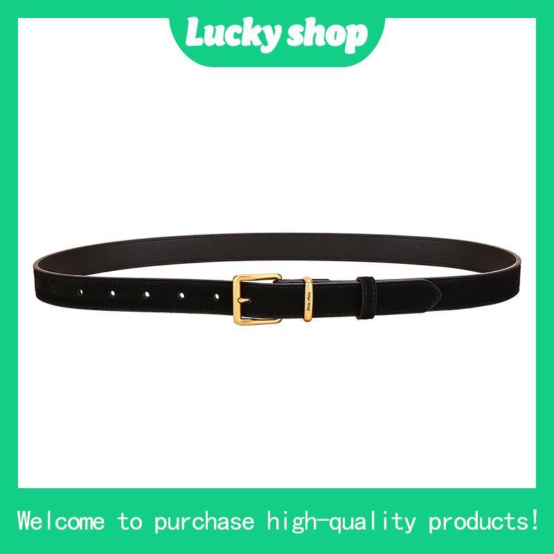 พร้อมส่ง Grummy | Suede belt เข็มขัดหนังกลับ อะไหล่ทอง (เอว24-34“)