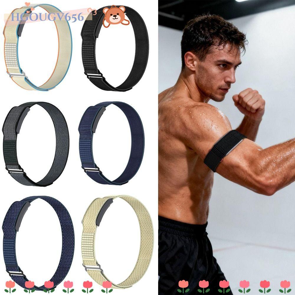 HGOUGVT Sport Band Bicep Band, Nylon Loop Design Fitness Tracker Arm Band, สายรัดทดแทนระบายอากาศแบบปรับได้สําหรับ Amazfit Helio