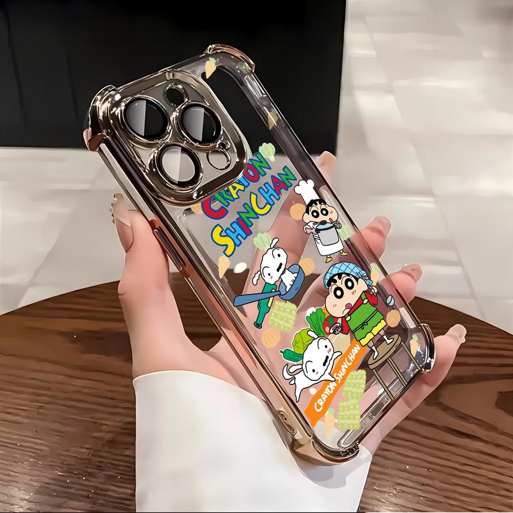 เคสโทรศัพท์,Xiaoxin Chefการ์ตูนชุบ,กันกระแทกสี่มุม,เคสป้องกันเข้ากันได้กับiPhone 16 Pro Max/15/14 Pr