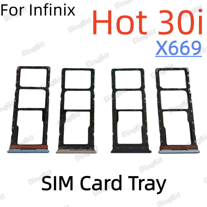ถาดสําหรับ Infinix Hot 30i X669 X669C X669D ซิมการ์ดถาดผู้ถืออะไหล่