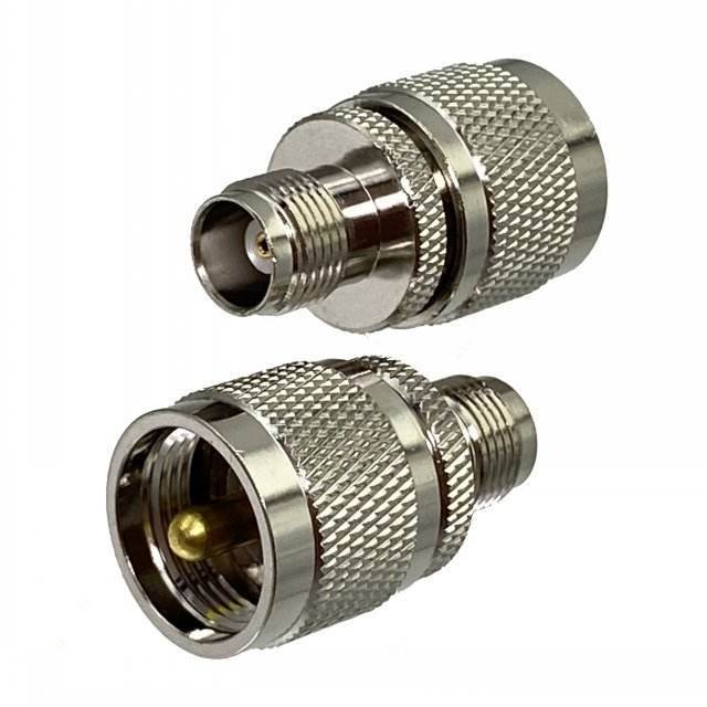 อะแดปเตอร์เชื่อมต่อ 1 ชิ้น UHF PL259 SO239 ถึง TNC ปลั๊กตัวผู้ &