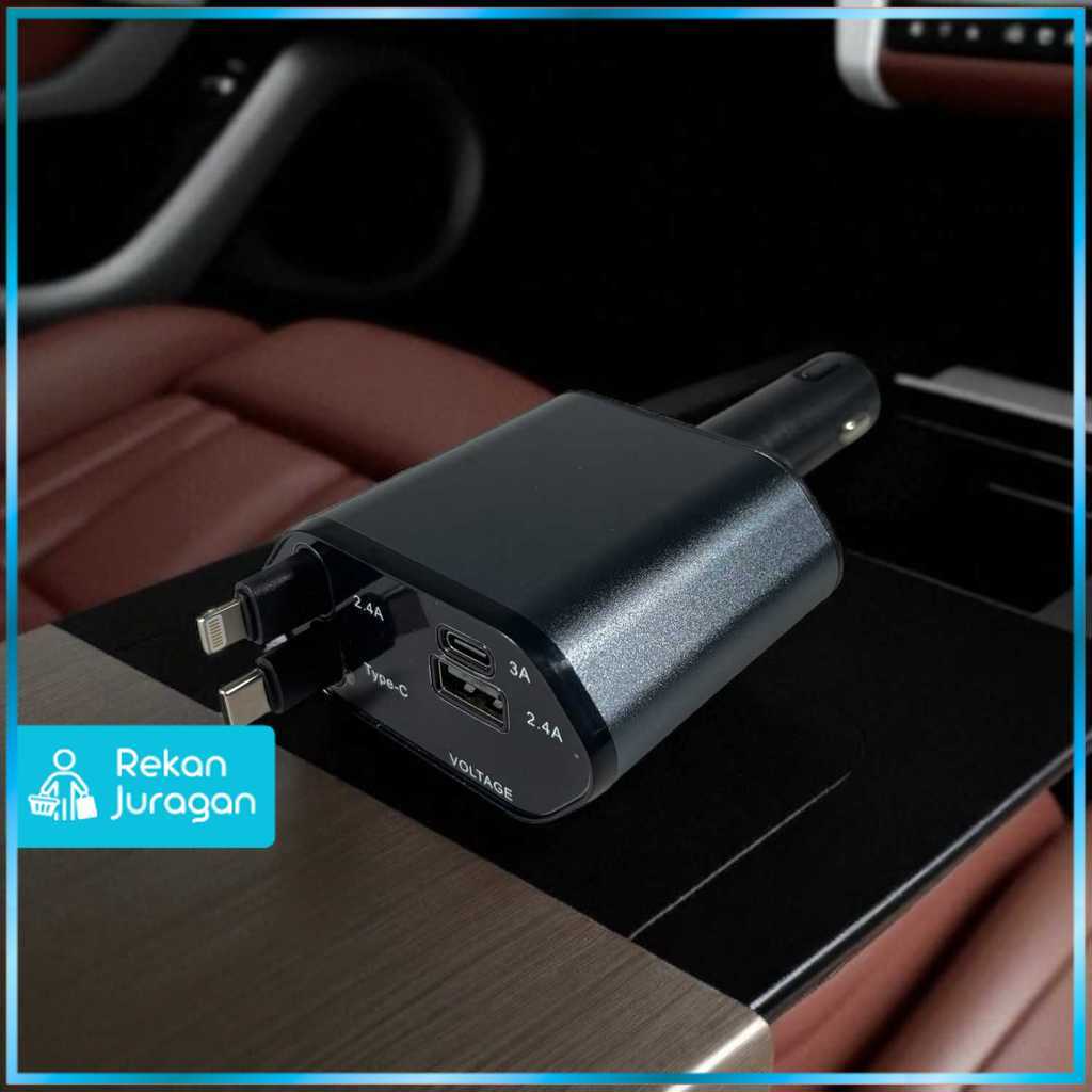 ที่ชาร์จแบตในรถ USB Type C Lightning Dual Port 12/24V - KT2