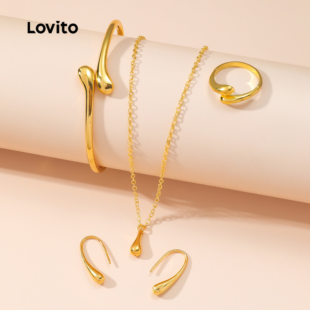 Lovito สร้อยคอโลหะ LCS31A2