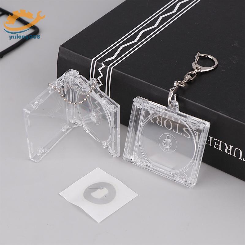 [MR] 1 ชิ้น nk อัลบั้ม Mini CD Case Key Chain สําหรับ DIY กระเป๋าเป้สะพายหลังแขวนตกแต่งพวงกุญแจจี้ T