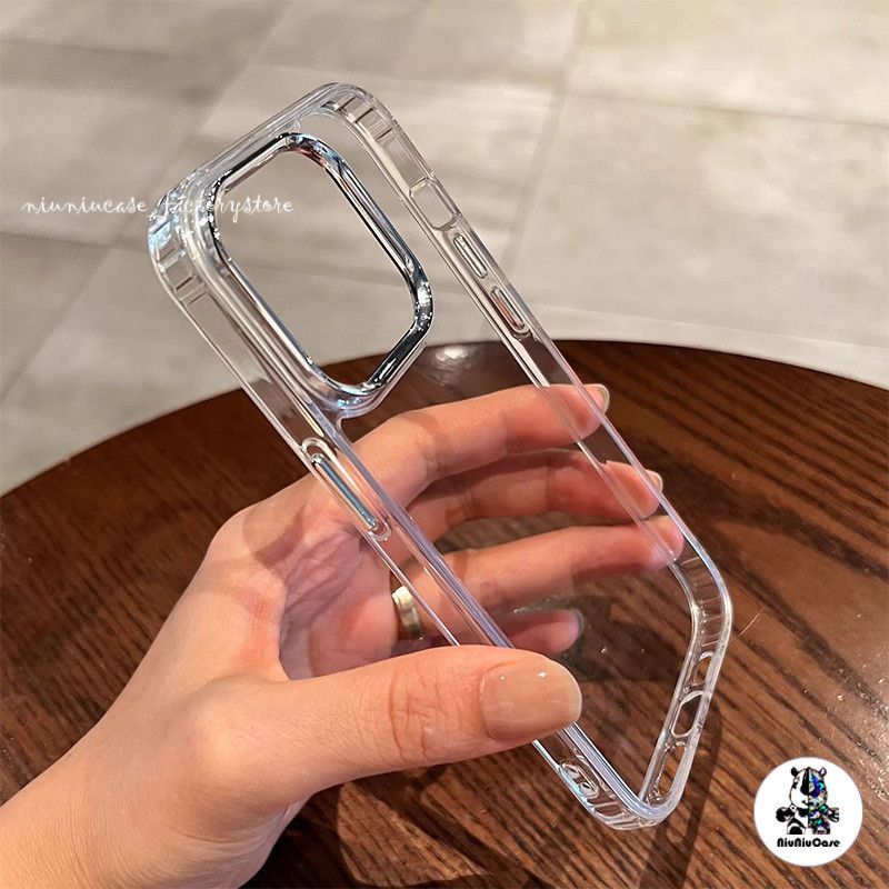 รูปแบบโปร่งใส ส่งจากไทย For iPhone 16 17 11 13 12 14 15 Pro Max XR 7 8 Plus เคส ซิลิโคนนุ่มกันกระแทก Clear TPU Soft Case