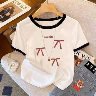 เสื้อสาวอวบสีชมพู ฤดูร้อนหวานเย็นสวมใส่เสื้อผ้าผู้หญิงสามารถเกลือหวาน และเซ็กซี่ฮอลิเดย์หน้าแขนสั้น เสื้อ ผ้า แฟชั่น ราค
