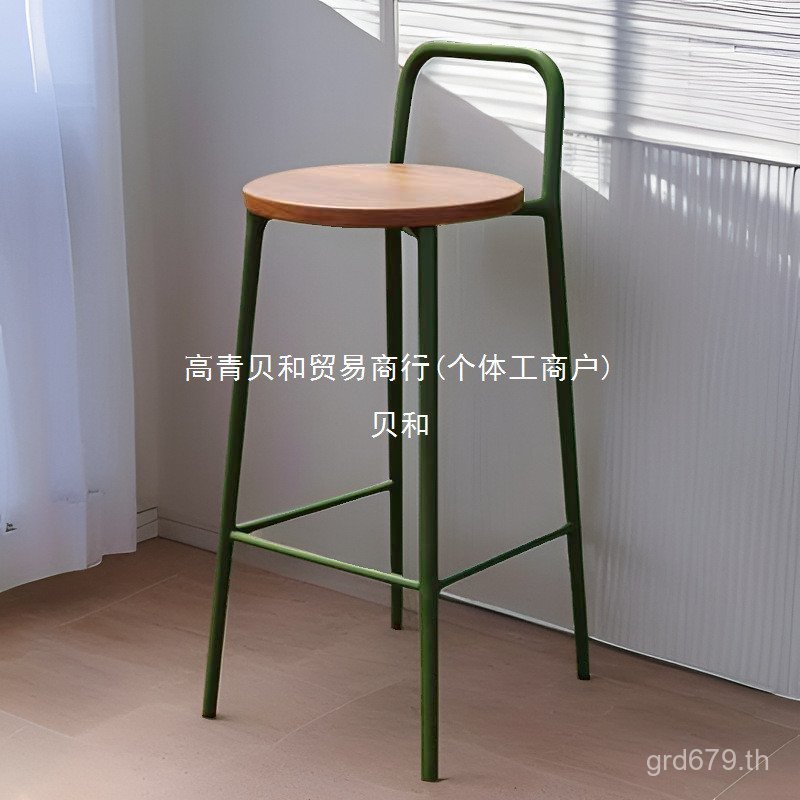 กลางแจ้งNordic Leisureสูงสตูลบาร์สตูลInfluencerพนักพิงDesignerในครัวเรือนเก้าอี้บาร์โมเดิร์นLuxury R