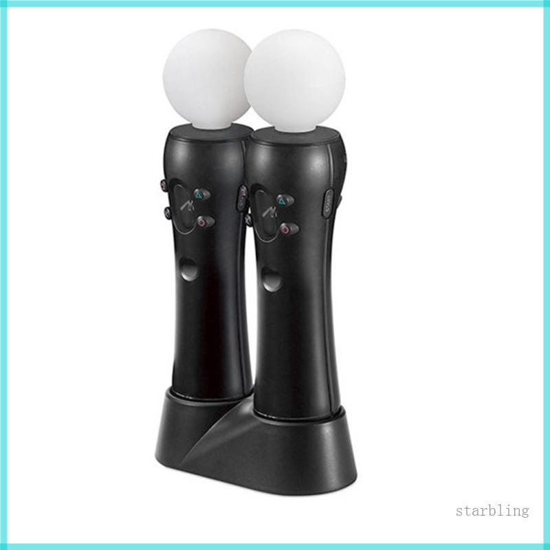 Star Game Controller Charger ขาตั้งเกมแพดสําหรับ VR Move แท่นชาร์จ 2 in 1 แท่นชาร์จคอนโทรลเลอร์เกม