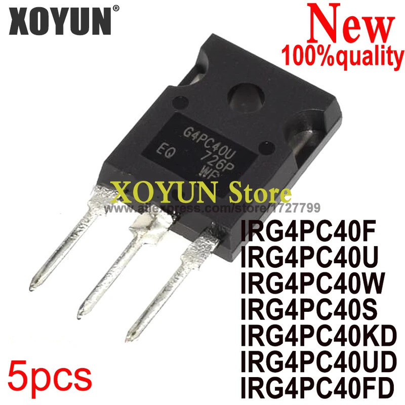 (5 ชิ้น) ใหม่ IRG4PC40F IRG4PC40U IRG4PC40W IRG4PC40S IRG4PC40KD IRG4PC40UD IRG4PC40FD G4PC40PC40PC 
