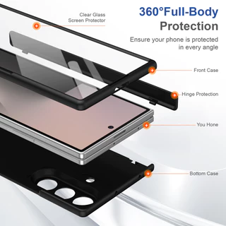 สําหรับเคส Samsung Galaxy Z Fold 8/Fold 7/Fold 6/5 หุ้มด้วยฟิล์มบานพับชาร์จไร้สายแบบแม่เหล็ก