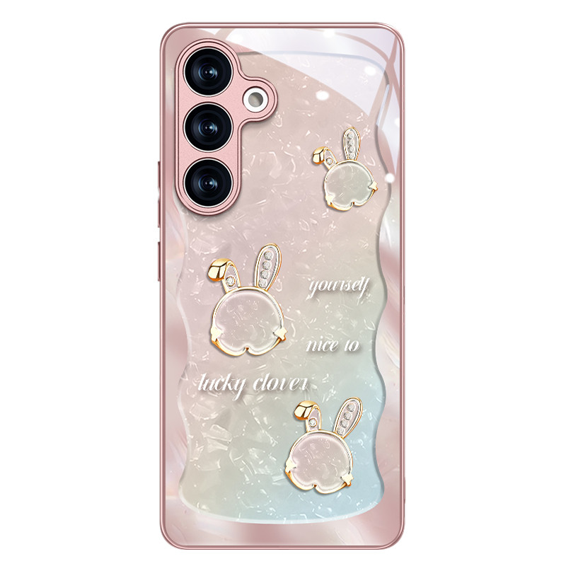 [2026 ปีใหม่] เคสสําหรับ Samsung S25 Ultra,S23Ultra S24 A56 กระต่ายน่ารักรูปแบบแก้วเคสโทรศัพท์ S23 FE S22 Ultra S24+/S23+/S22+/S24/S23/S23/S23/S23/S23/S23/S23/S23/S23/S23/S23/S23/S23/S23/S23/S23/S23/S23/S23