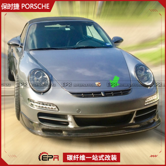 เหมาะสําหรับ Porsche Boxster 987 993 GT3 ดัดแปลงตาข่ายคาร์บอนไฟเบอร์ฝาครอบกันชนหน้าตาข่าย Air Inlet 