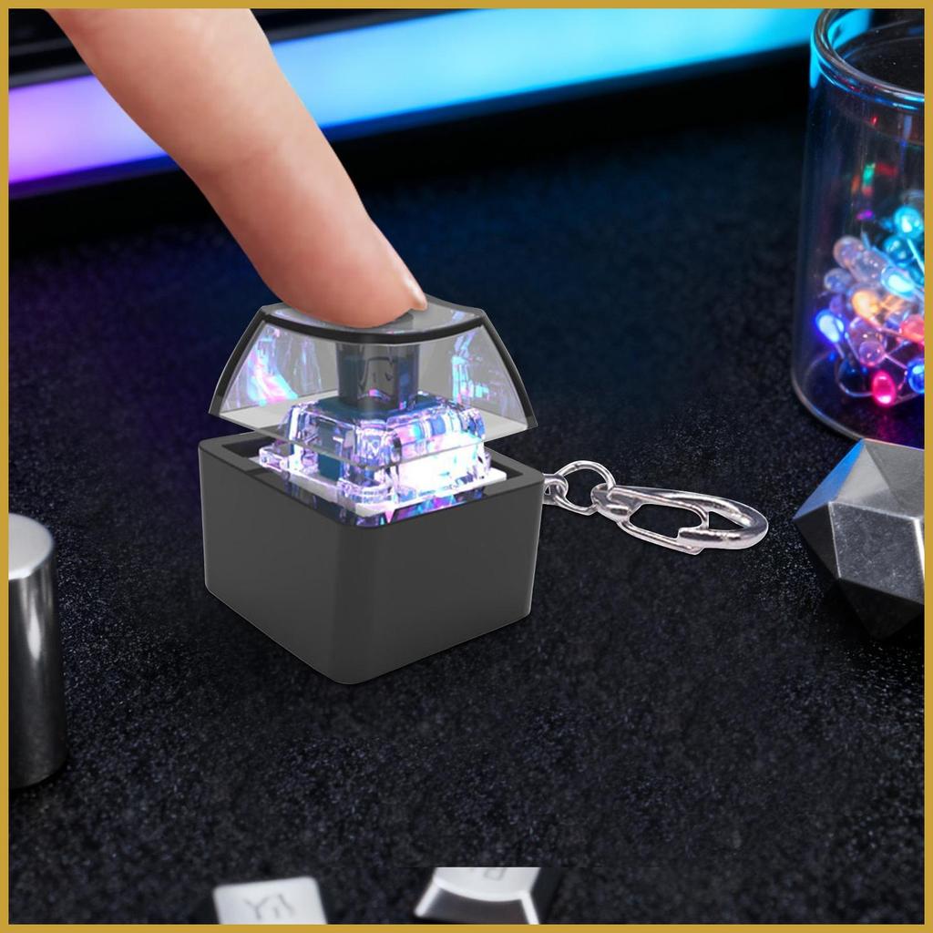 คีย์บอร์ด Clicker Fidget Sensory Stress Relief พวงกุญแจ Fidget Clicker พร้อมไฟสําหรับ Home School Of