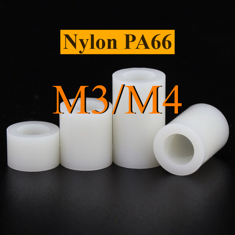 คอลัมน์แยก ABS สีขาว, คอลัมน์แยกฉนวน, คอลัมน์แผ่นพลาสติก 3mm4mm ผ่านคอลัมน์ปลอกไนลอน [CL-MB]