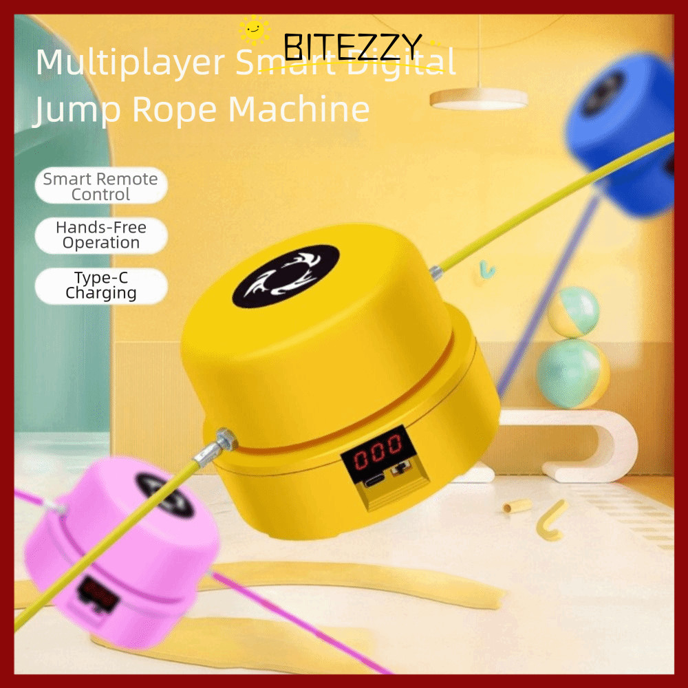 เชือกกระโดดไฟฟ้า BITEZZY|เชือกกระโดดอุปกรณ์ออกกําลังกายกีฬาแสนสนุก|แฟชั่นอัตโนมัตินับหลายบุคคลการควบคุมระยะไกลเชือกกระโดดอัจฉริยะ|เด็ก ๆ ฟิตเนส