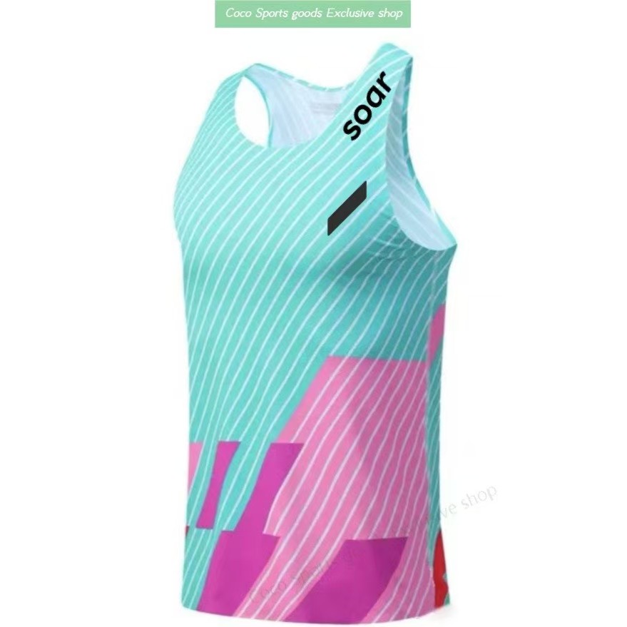 Summer New Soar Track and Field Marathon Adhesive Vest Men's and Women's Quick-Drying Breathable Cas