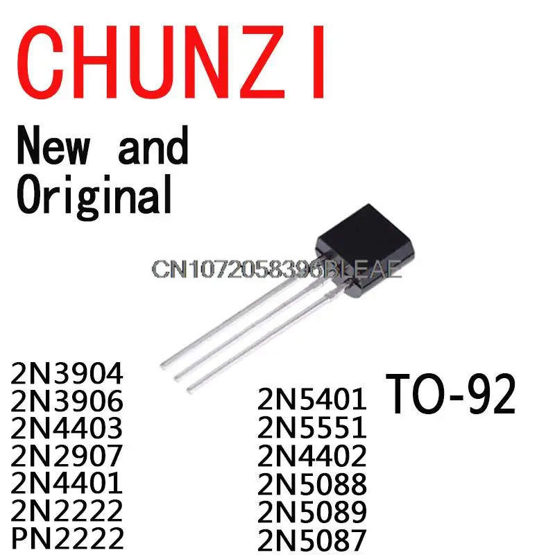 100PCS TO-92 Hjxrhgal ทรานซิสเตอร์ 2N4402 2N5088 2N5089 2N5087 2N3904 2N3906 2N4403 2N2907 2N4401 2C